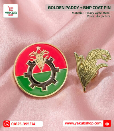 Gold plated metal Coat Pin